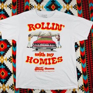 Cheech & Chong Rollin With My Homies T-Shirt Large Reason Collab Graphic Tee